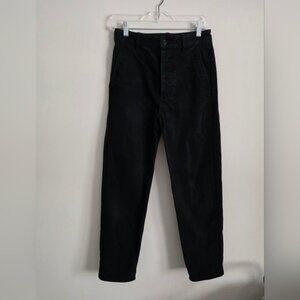 COS | Wide Tapered Jeans High Waist Button Fly Black Sz 2